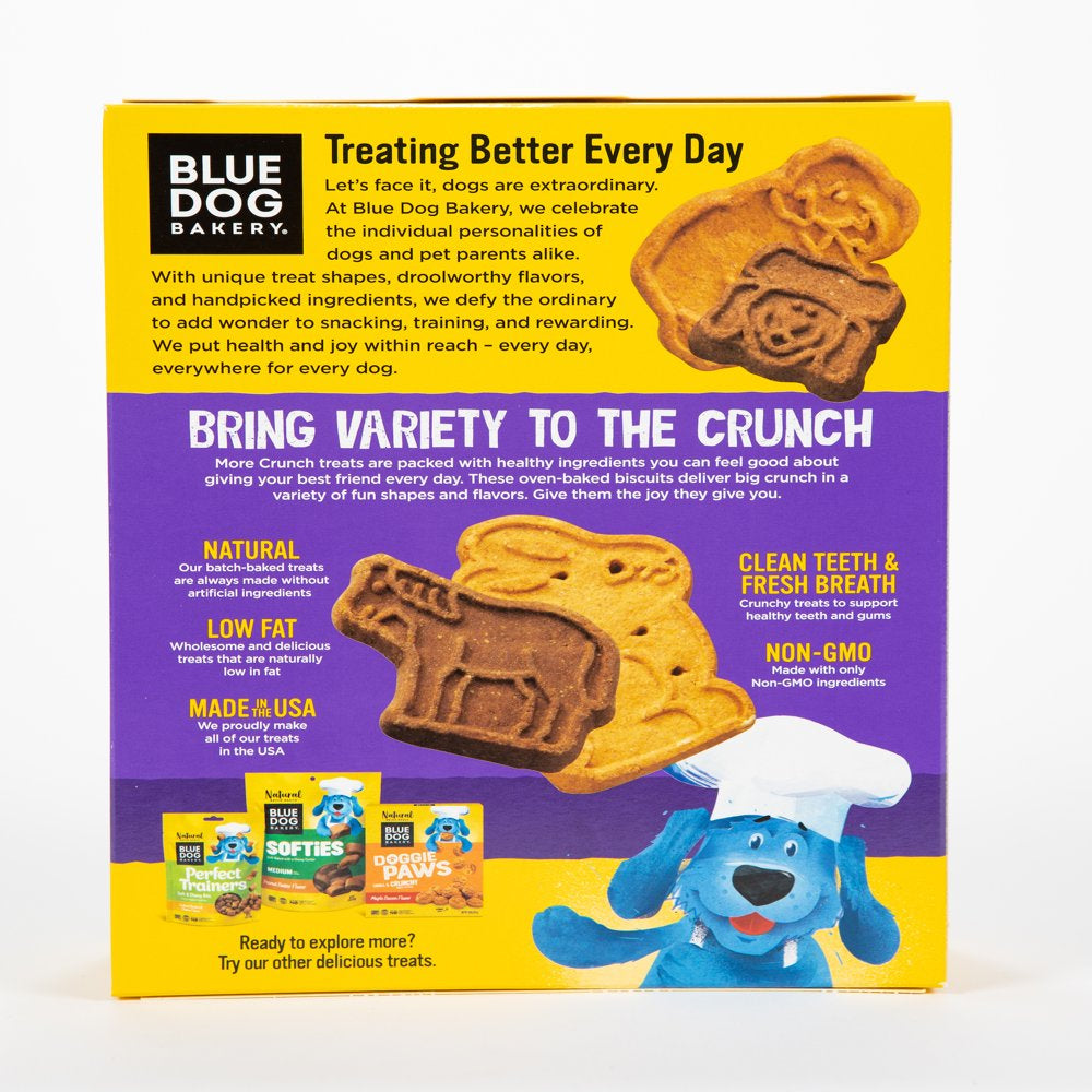 Blue Dog Bakery More Crunch Assorted Flavors Large Treats for Dogs, 20 Oz Box