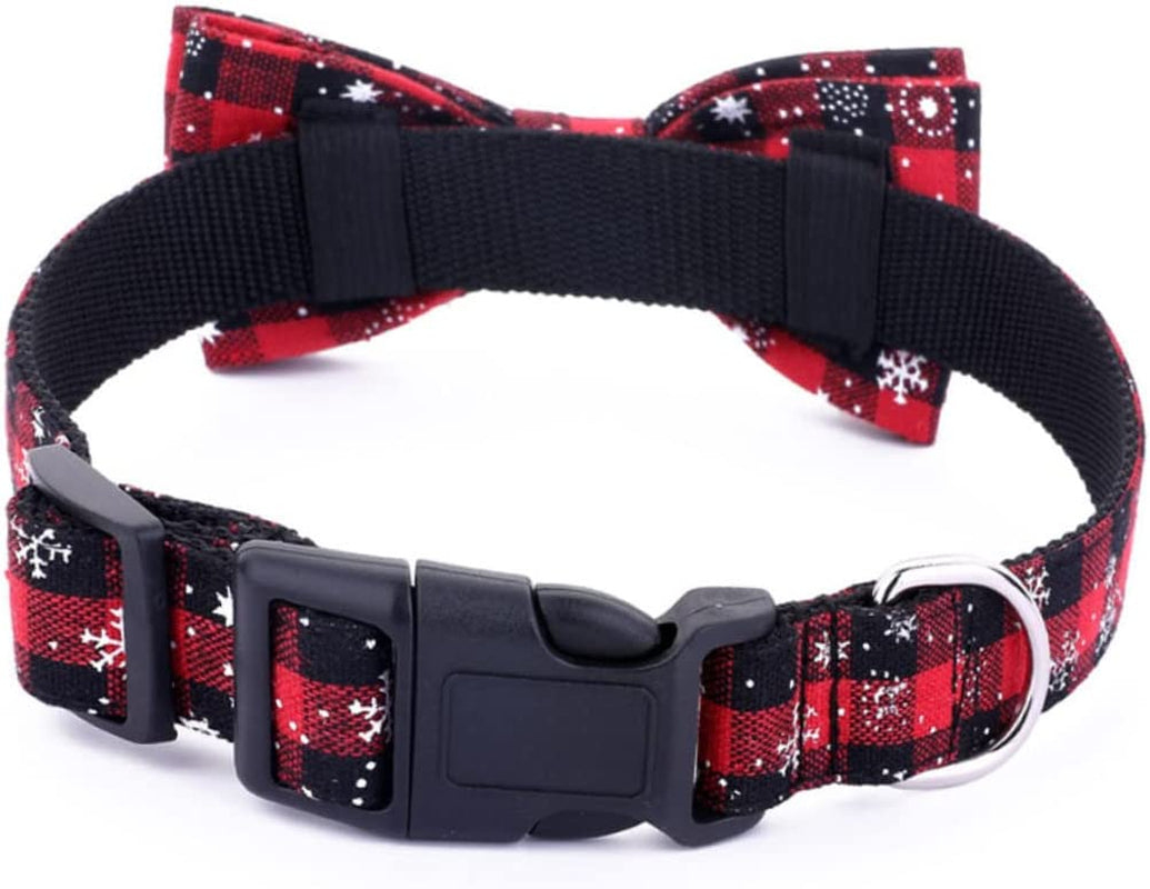 Ipetboom 2Pcs Black Chokers Green Bowtie Puppy Whelping Collars Pet Dog Collar Christmas for Dogs Adjustable Dog Collar Medium Dog Kitten Bow Tie Snowflake Dog Collar Pet Dog Cat Collar Boy Animals & Pet Supplies > Pet Supplies > Dog Supplies > Dog Apparel Ipetboom   