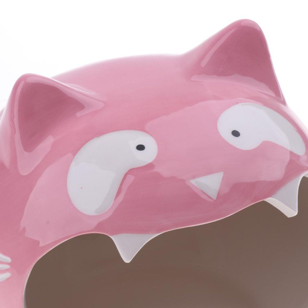 Ceramic Hamster House Summer and Cool Small Animal Habitat Cage Accessories Pink Animals & Pet Supplies > Pet Supplies > Small Animal Supplies > Small Animal Habitats & Cages HOMYL   