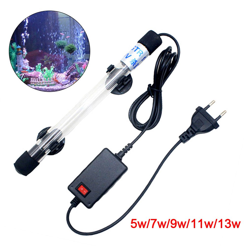 HEVIRGO 11W Aquarium Submersible Purifier UV Light Fish Tank Underwater Lamp Animals & Pet Supplies > Pet Supplies > Fish Supplies > Aquarium Lighting HEVIRGO 9W  