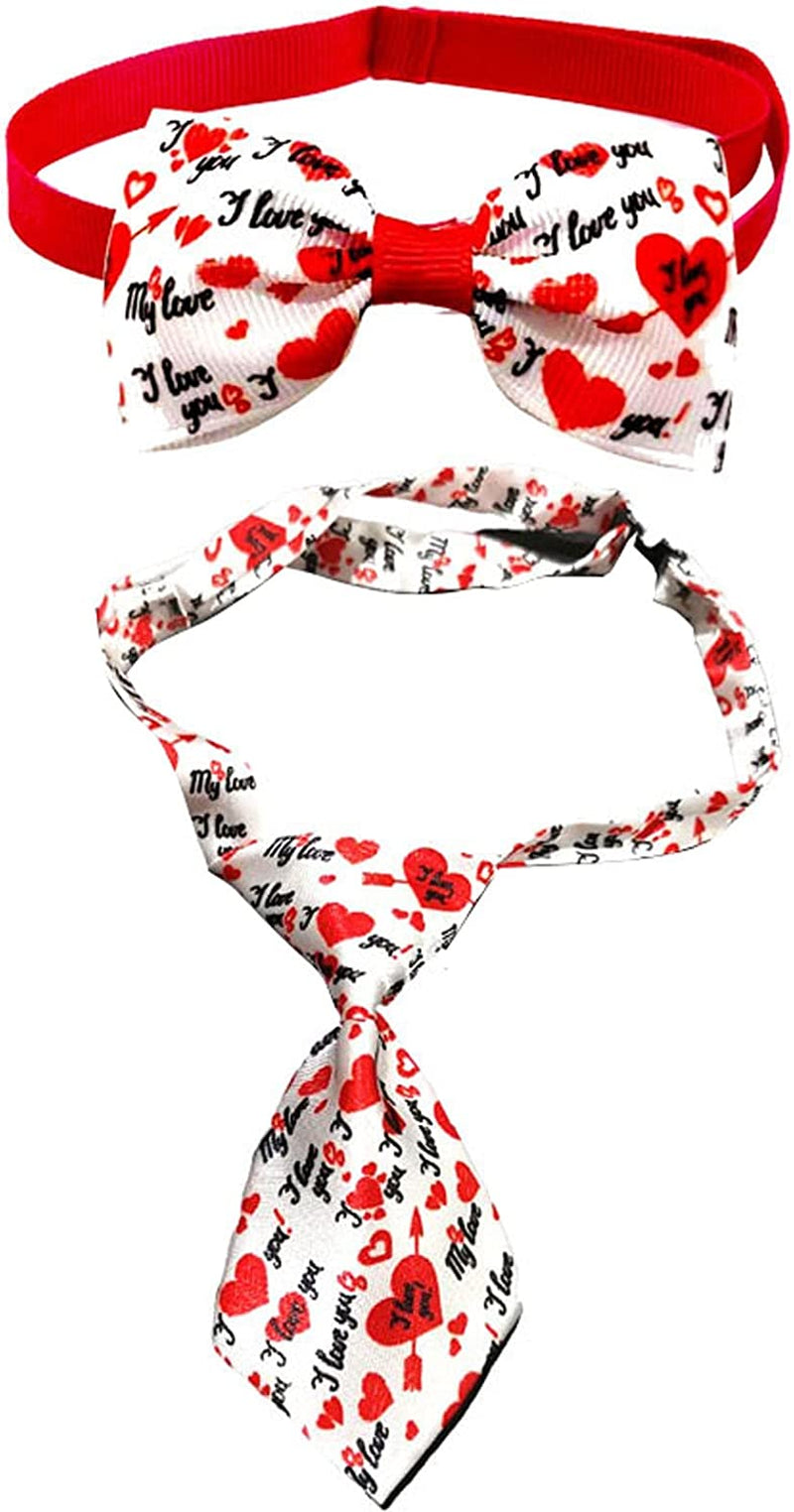 Collar for Dogs Valentine'S Day Pet Tie Festival Cat Dog Small Tie Funny Pet Party Supplies for Dogs Animals & Pet Supplies > Pet Supplies > Dog Supplies > Dog Apparel TTBDWiian A A 