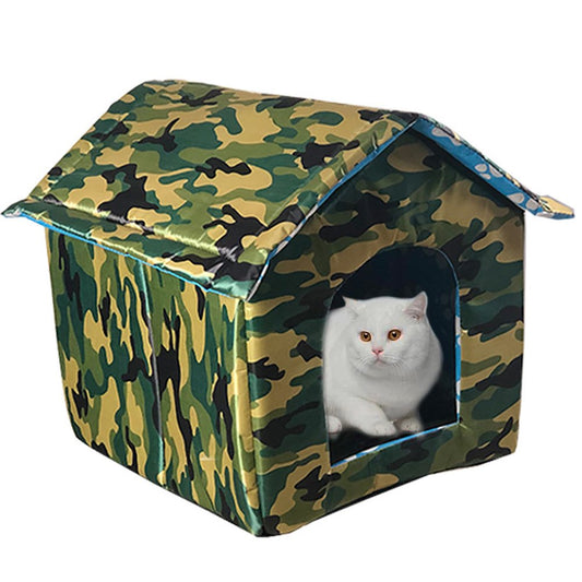 Powstro Waterproof Cat House Dog House Outdoor Rainproof Dog House Cat House Pet Supplies Animals & Pet Supplies > Pet Supplies > Dog Supplies > Dog Houses Powstro Camouflage Green  