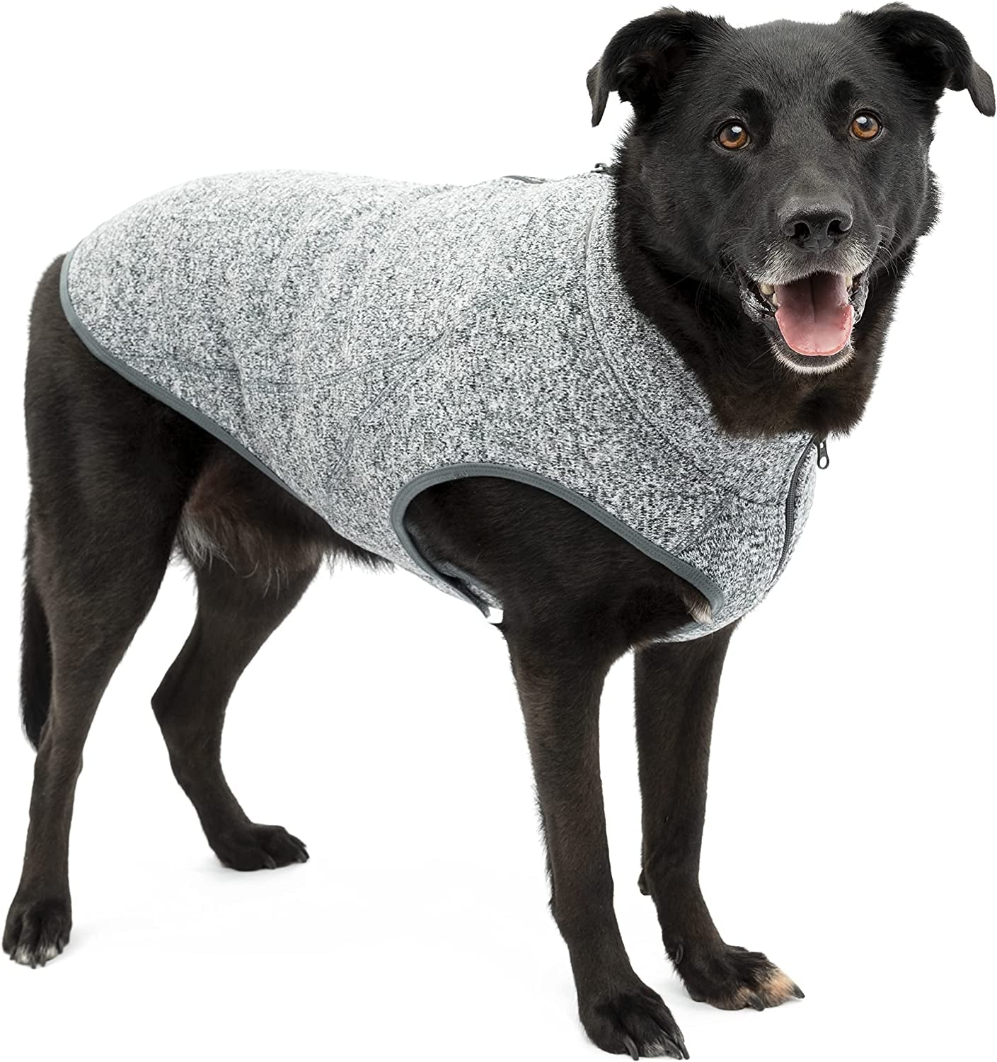 Kurgo K9 Core Dog Sweater | Year-Round Sweater for Dogs | Dog Fleece Vest | Knit Fleece Pet Jacket | Fleece Lining | Lightweight | Zipper Opening for Harness | Adjustable Neck | Black | Medium Animals & Pet Supplies > Pet Supplies > Dog Supplies > Dog Apparel Radio Systems Corporation Heather Black Extra Large 