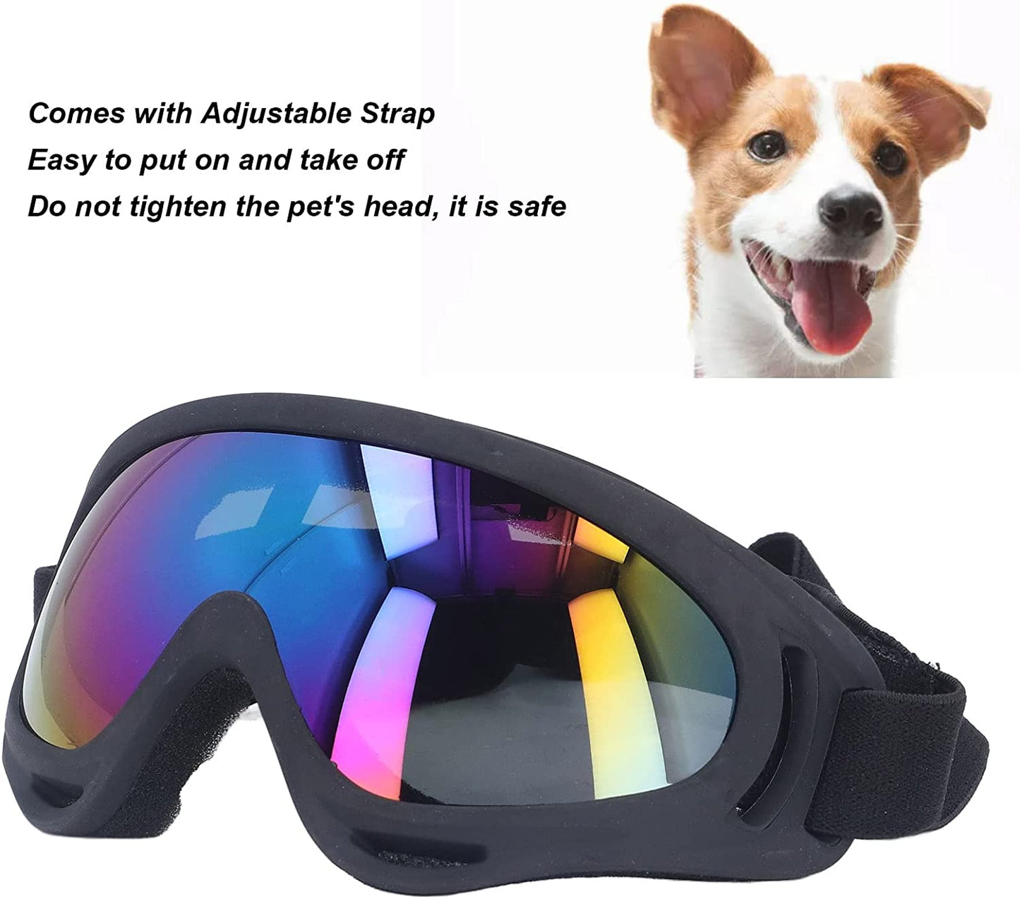 VGEBY Dog Sunglasses UV Protection Windproof Eye Protective Colorful Lens Large Dog Goggles Glasses Animals & Pet Supplies > Pet Supplies > Dog Supplies > Dog Apparel VGEBY   