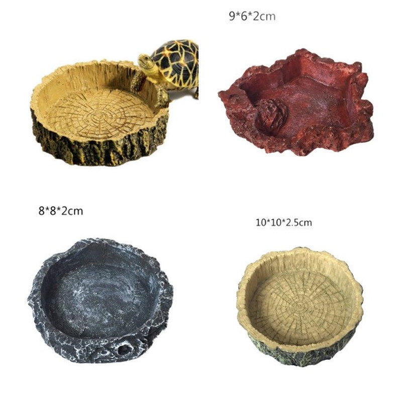 Eco-Friendly Resin Reptile Shallow Water Basin-Snack Tray (Red) Pet Supplies Animals & Pet Supplies > Pet Supplies > Reptile & Amphibian Supplies > Reptile & Amphibian Food Saekor   