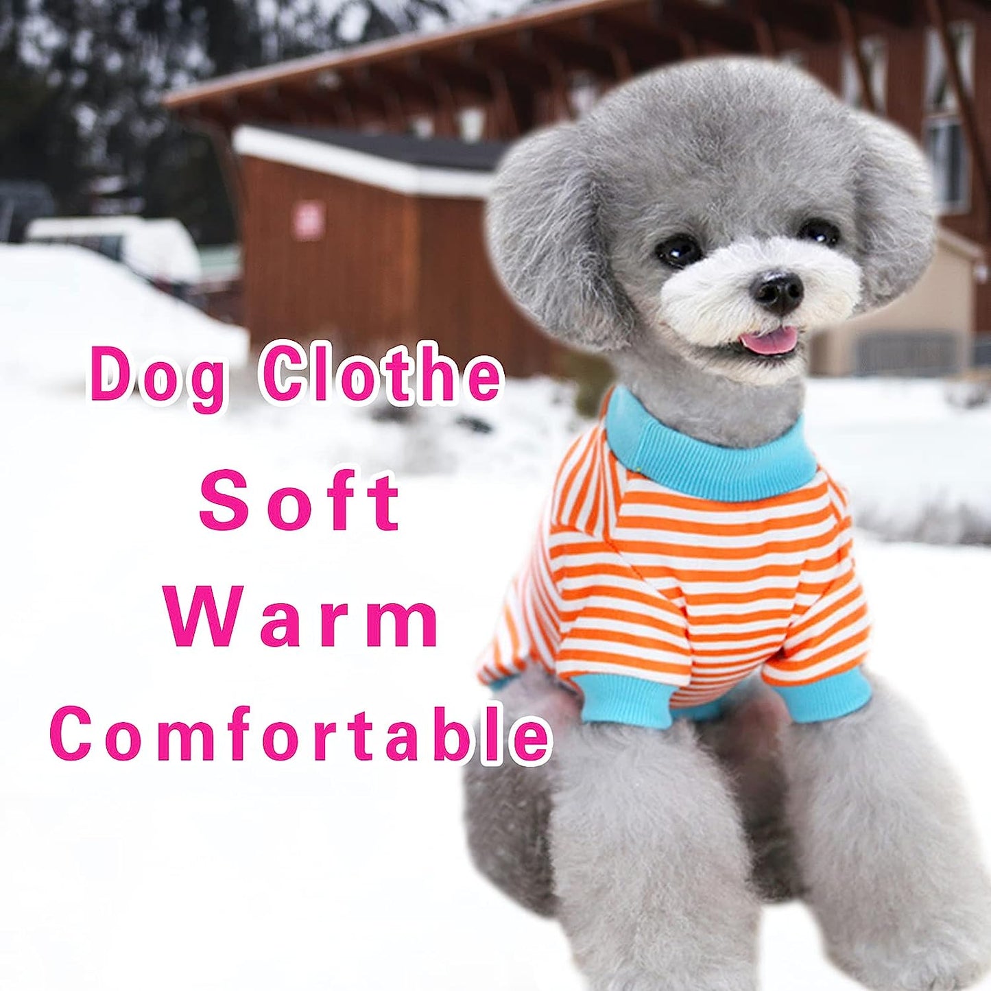 Jecikelon Dog Clothes Cat Sweater: Warm Pets Clothes for Small Dogs Winter Sweaters Doggy Clothing Puppy Swearshirt Kitten Clothe (Orange, Small) Animals & Pet Supplies > Pet Supplies > Dog Supplies > Dog Apparel Jecikelon   