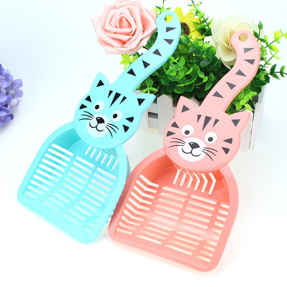 Pet Enjoy Cartoon Cat Litter Scoop,Cute Cat Face Cat Tail Handle Scooper,Creative Durable Hollow Kitty Cat Litter Shovel for Litter Box Animals & Pet Supplies > Pet Supplies > Cat Supplies > Cat Litter Pet Enjoy   