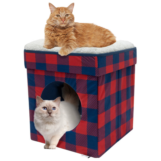 Kitty City Holiday Plaid Folding Cat Bed Animals & Pet Supplies > Pet Supplies > Cat Supplies > Cat Beds Sport Pet   