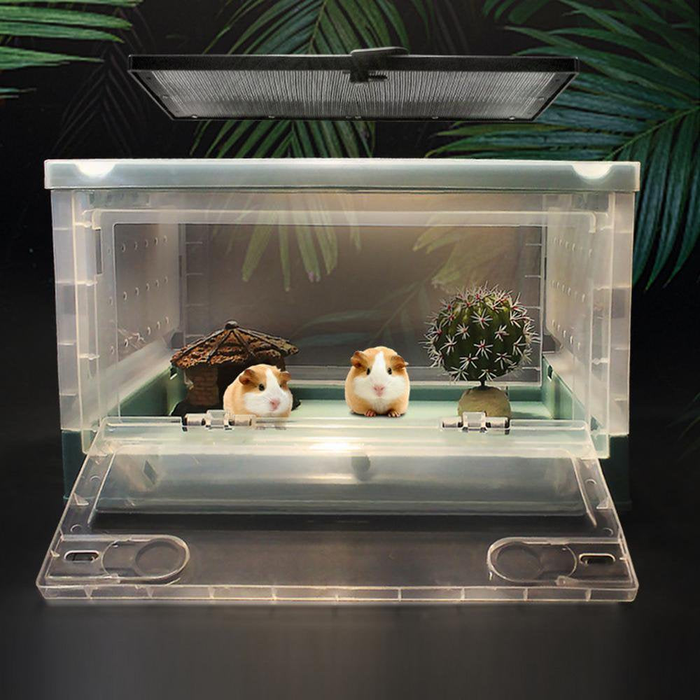 Fovolat Small Animal Breeding Box Easy to Clean Small Animal Habitat Pet Cage for Hedgehogs Hamsters Gerbils Spiders Snails Frogs Newcomer Animals & Pet Supplies > Pet Supplies > Small Animal Supplies > Small Animal Habitats & Cages Fovolat   