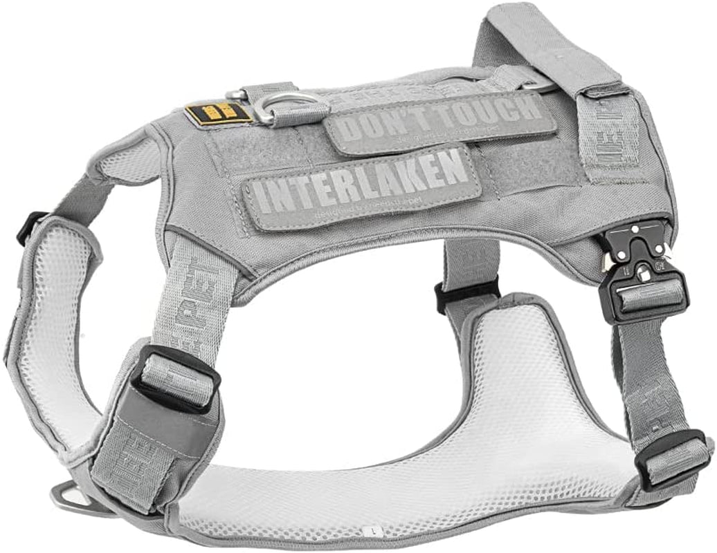 Dog Harness, No-Pull Pet Harness, Adjustable Eva Padded Dog Vest, Reflective No-Choke Pet Patch Vest with Easy Control Handle (M, Passion Red) Animals & Pet Supplies > Pet Supplies > Dog Supplies > Dog Apparel NEEDS THE PET Light Grey L 