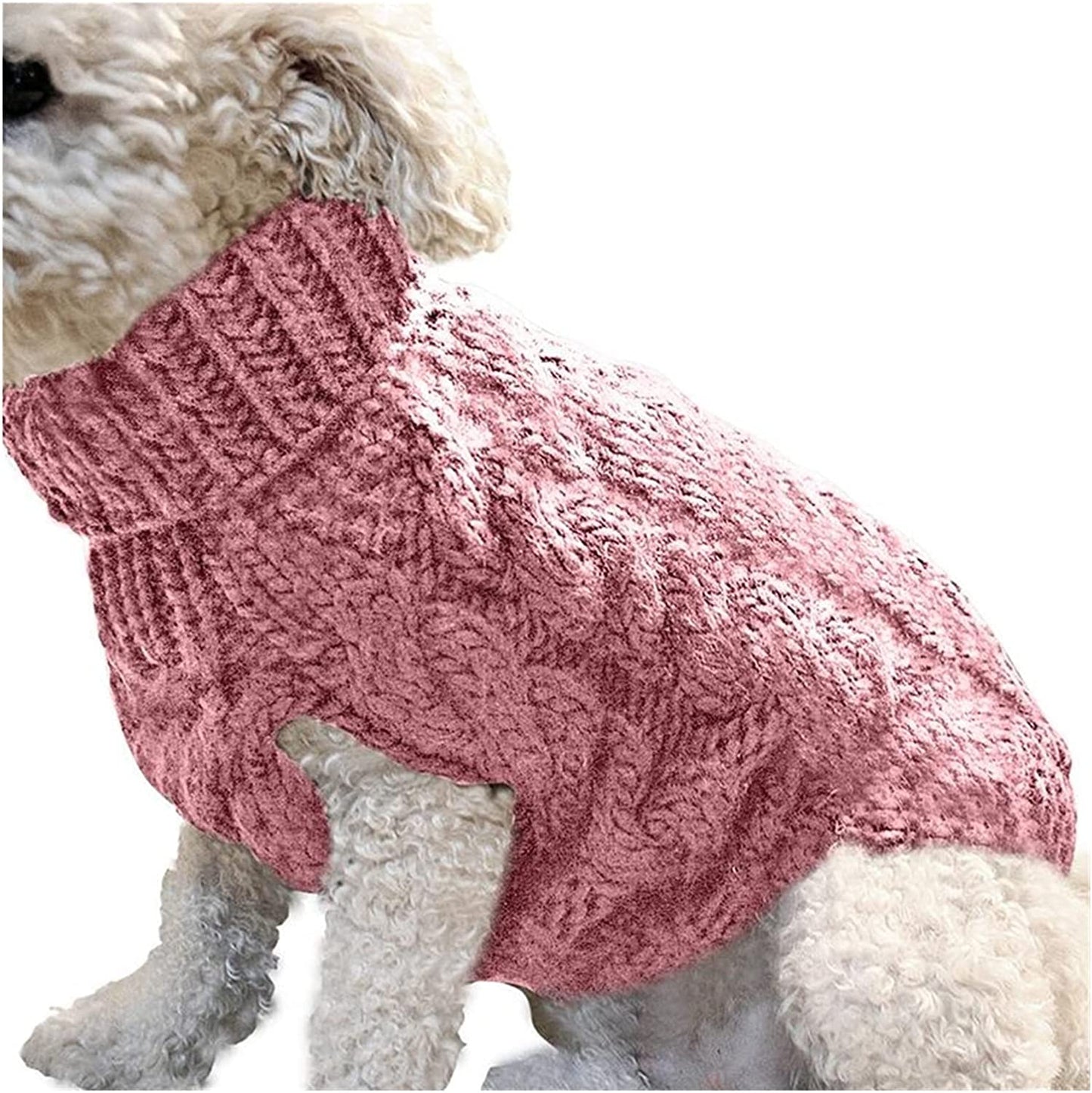 SXNBH Warm Dog Sweater Winter Clothing Turtleneck Knitted Pet Cat Puppy Clothes Costume for Outfit Sweaters Vest (Color : E, Size : Large) Animals & Pet Supplies > Pet Supplies > Dog Supplies > Dog Apparel chuju D X-Large 