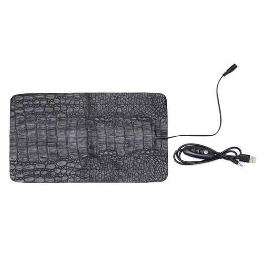 USB Reptile Leather Heating Pad, Bending Resistant Constant Temperature Heating Pad for Reptiles Tortoise Snakes Lizard Gecko Hermit Crab Turtle Amphibians  YIYING   