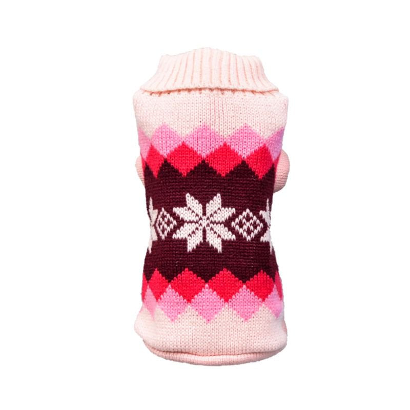 Dog Woolen Christmas Sweater Winter Warm Small Pet Apparel Mini Putty Cute Printed High Collar Shirt Soft Jacket Knitted Crochet Wool Elastic Coat Sweatshirt Xmas Doggy Animals & Pet Supplies > Pet Supplies > Dog Supplies > Dog Apparel OCHINE   