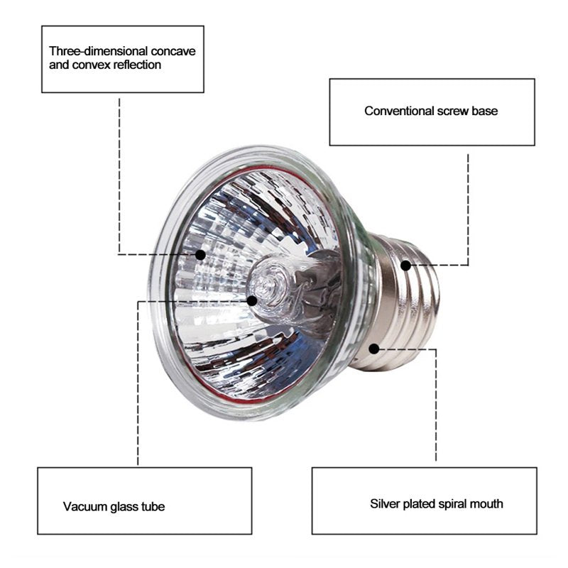 Pawst Reptile Heat Basking Lamp UVA UVB for Terrarium, 50W 360° Rotatable Clamp Lamp for Turtle Bird Lizard Snake Aquarium Habitat Heat Lamp Animals & Pet Supplies > Pet Supplies > Reptile & Amphibian Supplies > Reptile & Amphibian Habitat Heating & Lighting Pawst   