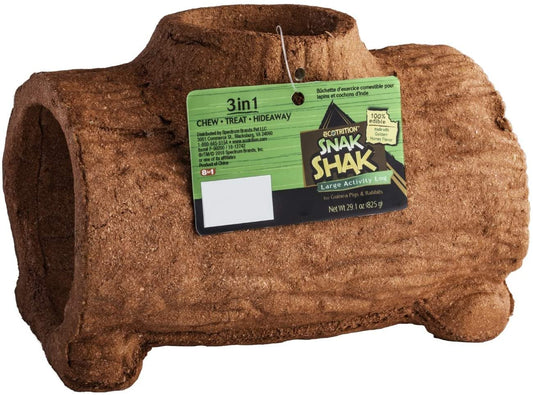 Ecotrition Snak Shak Edible Hideaway for Hamsters, Gerbils, Mice and Small Animals, 3-In-1 Chew Treat and Hideaway