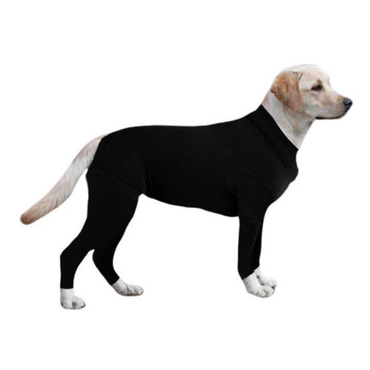 Dog Bodysuit Jumpsuit Onesie/Grooming Reduce Anxiety Replace Medical Cone Animals & Pet Supplies > Pet Supplies > Dog Supplies > Dog Apparel Funcee S Black 