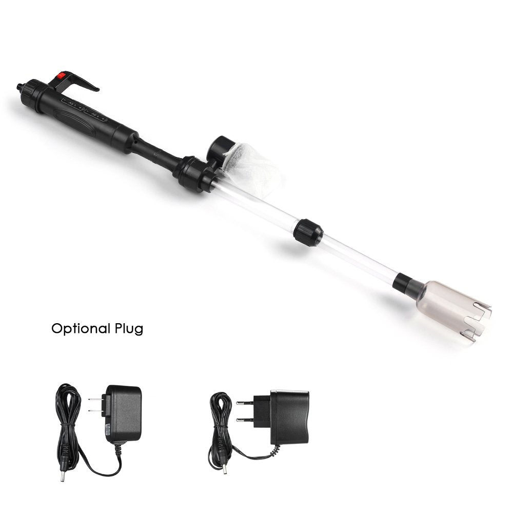 Cacagoo Electric Aquarium Fish Tank Water Changer Sand Vacuum Gravel Cleaner Cleaning Tool, Black Animals & Pet Supplies > Pet Supplies > Fish Supplies > Aquarium Cleaning Supplies CACAGOO   