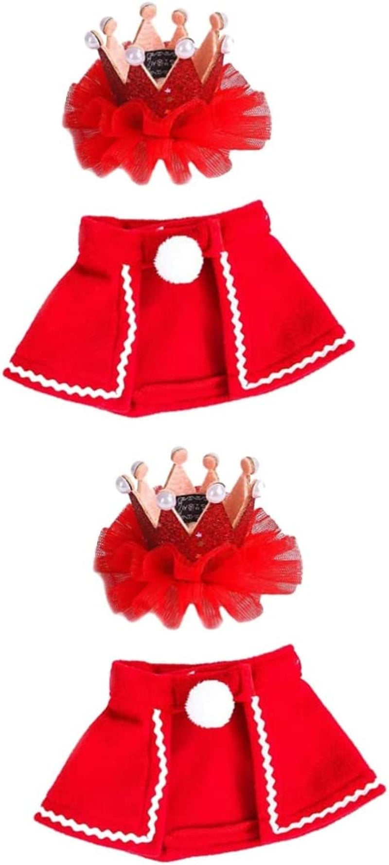 GLSTOY 2Pcs Puppy Outfits Chef Costume for Dogs Puppy Hat Chef Cat Costume Transformation Outfit Scarf Santa Hat Cat Cape the Dog Crown Cat Costumes Cloak Animals & Pet Supplies > Pet Supplies > Dog Supplies > Dog Apparel GLSTOY   