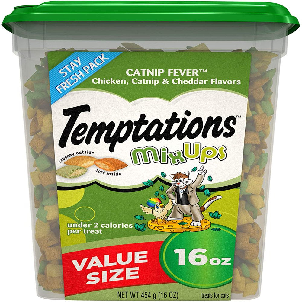 TEMPTATIONS Mixups Crunchy and Soft Cat Treats, 16 Oz., Pouches and Tubs (4 Pack) Animals & Pet Supplies > Pet Supplies > Cat Supplies > Cat Treats Temptations   