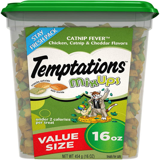 TEMPTATIONS Mixups Crunchy and Soft Cat Treats, 16 Oz., Pouches and Tubs (4 Pack) Animals & Pet Supplies > Pet Supplies > Cat Supplies > Cat Treats Temptations   