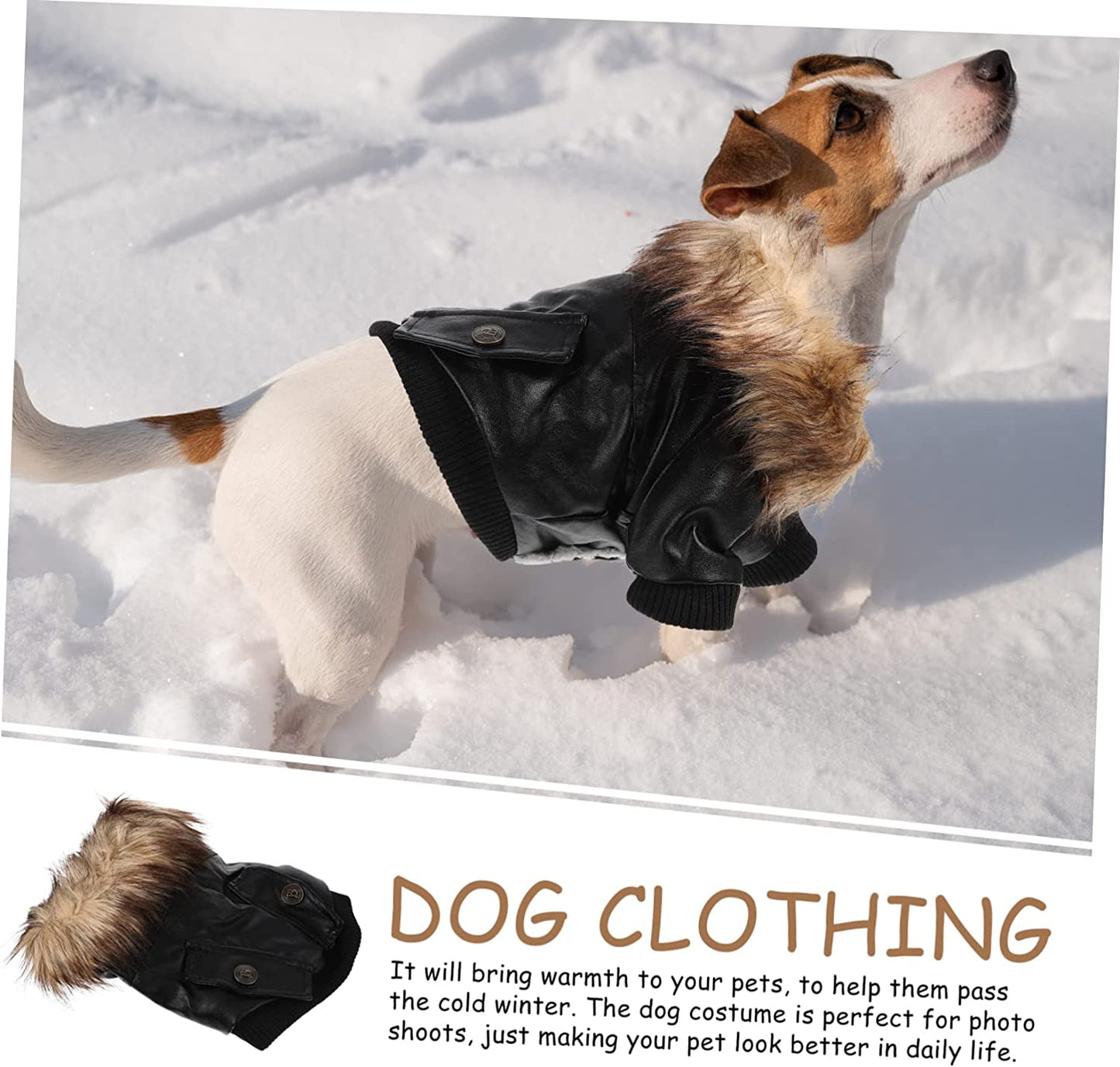 Ipetboom Warm Dog Jacket Dresses for Winter Puppy Coats Puppy Clothes Windproof Dog Clothes Winter Cat Clothes Winter Dog Coat Dog Cold-Proof Costume Pet Clothes Puppy Winter Jacket Cosplay Animals & Pet Supplies > Pet Supplies > Dog Supplies > Dog Apparel Ipetboom   