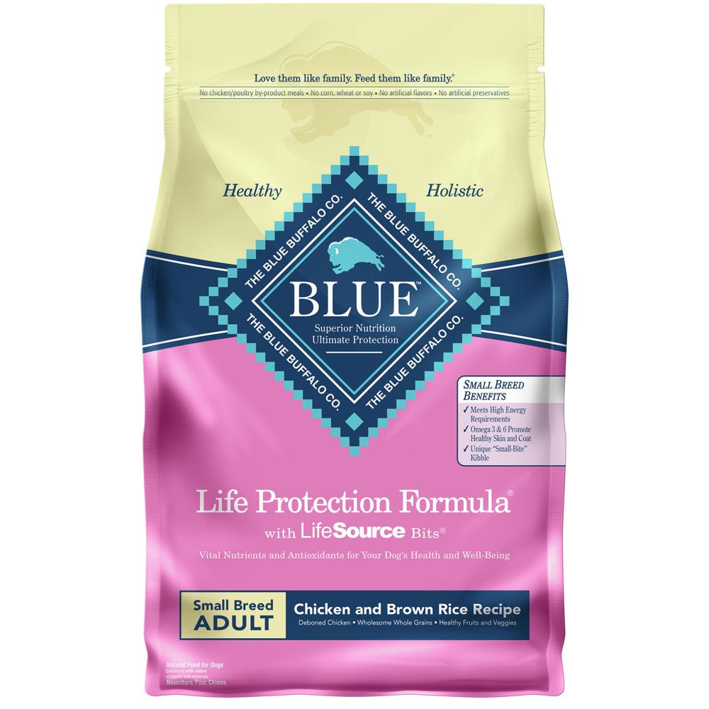 Blue Buffalo Life Protection Formula Small Breed Chicken and Brown Rice Dry Dog Food for Adult Dogs, Whole Grain, 5 Lb. Bag Animals & Pet Supplies > Pet Supplies > Small Animal Supplies > Small Animal Food Blue Buffalo 6 lbs  