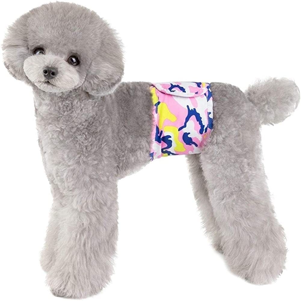 1Pc Pet Dog Wrap Belly Band Waterproof Urinary Wrap Diaper Reusable Physiological Pants Medium Large Male Dog Nappy ZRONG Animals & Pet Supplies > Pet Supplies > Dog Supplies > Dog Apparel LZRONG Pink 2 Small 