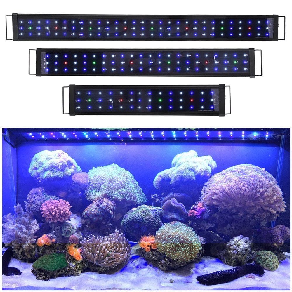 (1Pcs)24" 36" 48" Multicolor LED Aquarium Light Full Spec Plant Fish Tank 42 66 87Leds Animals & Pet Supplies > Pet Supplies > Fish Supplies > Aquarium Lighting MINOCOOL US standard 90cm  