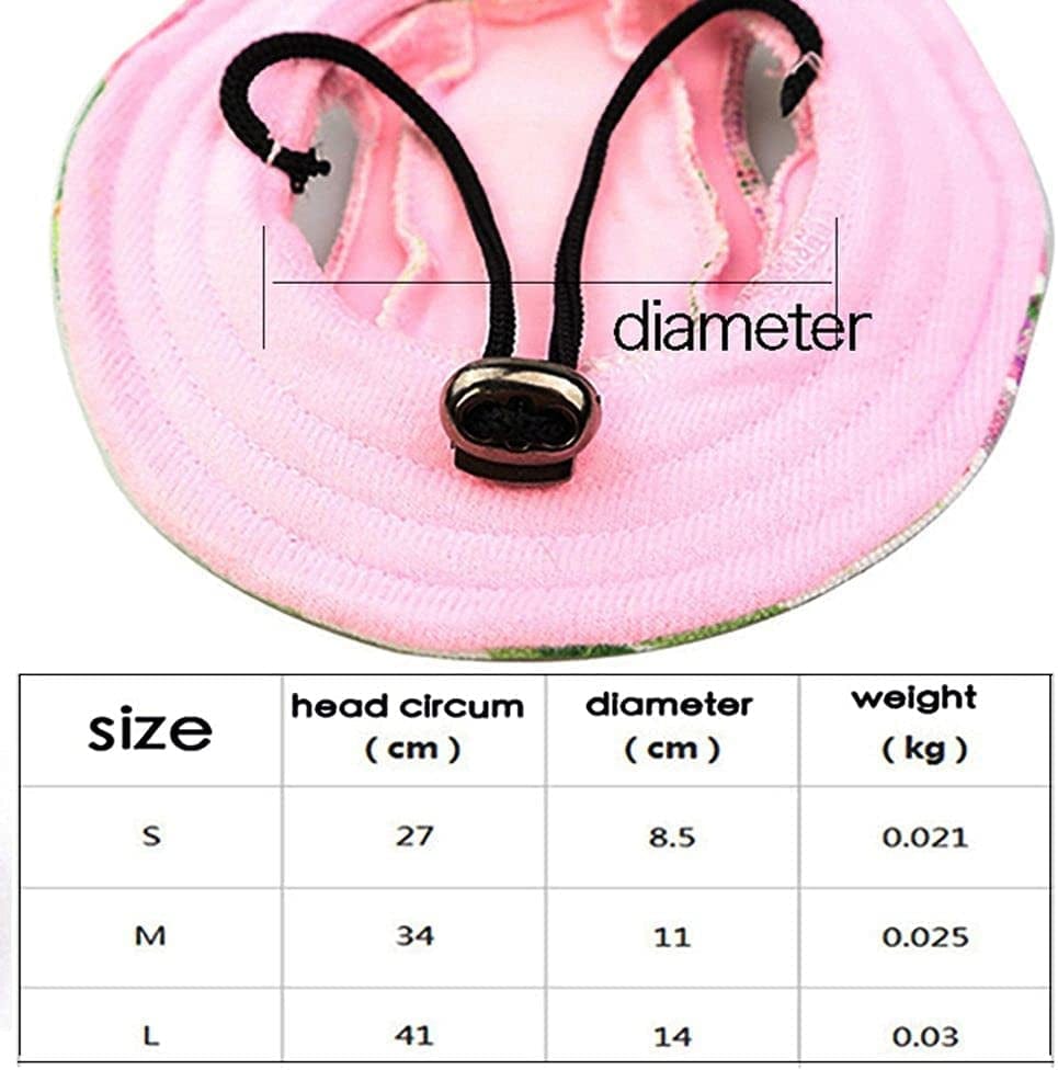 1Pcs Pet Sunhat,Round Brim Pet Cap Stripe Pet Dog Mesh Porous Sun Cap with Ear Holes for Small Dogs(Pink S) Animals & Pet Supplies > Pet Supplies > Dog Supplies > Dog Apparel Generic   