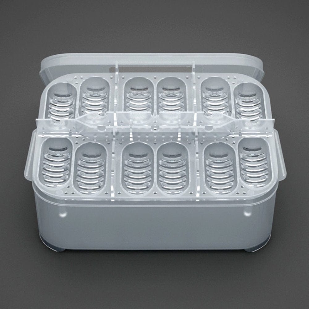 1Pcs Reptile Dedicated Incubator 12 Grids Egg Hatching Box Hatcher Tray with Transparent Amphibians Animals & Pet Supplies > Pet Supplies > Reptile & Amphibian Supplies > Reptile & Amphibian Substrates Martokay   