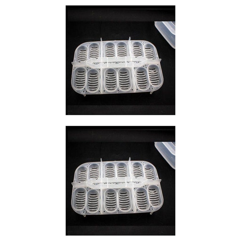 1Pcs Reptile Dedicated Incubator 12 Grids Egg Hatching Box Hatcher Tray with Transparent Amphibians Animals & Pet Supplies > Pet Supplies > Reptile & Amphibian Supplies > Reptile & Amphibian Substrates Martokay 2PCS white transparent. 