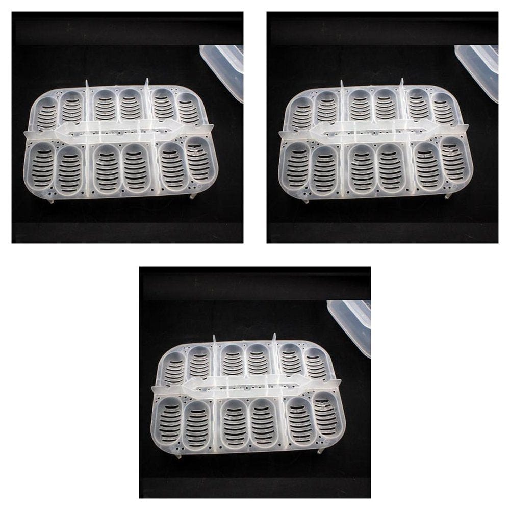 1Pcs Reptile Dedicated Incubator 12 Grids Egg Hatching Box Hatcher Tray with Transparent Amphibians Animals & Pet Supplies > Pet Supplies > Reptile & Amphibian Supplies > Reptile & Amphibian Substrates Martokay 3PCS white transparent. 