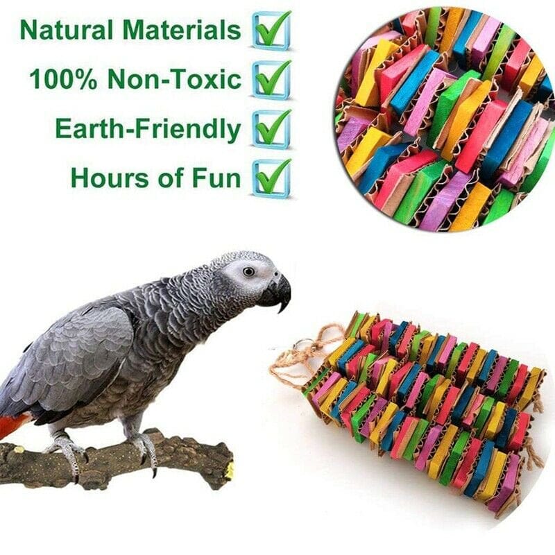 1X(Parrot Toys for Large Birds Cardboard Big Bird Toys African Grey Parrot Toys Animals & Pet Supplies > Pet Supplies > Bird Supplies > Bird Toys China   