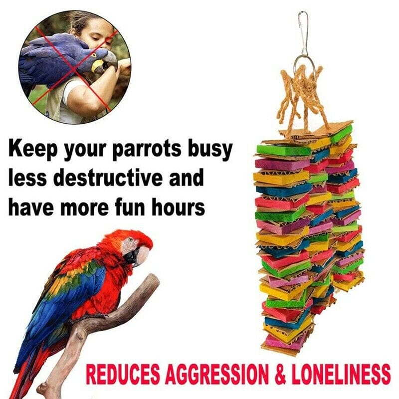 1X(Parrot Toys for Large Birds Cardboard Big Bird Toys African Grey Parrot Toys Animals & Pet Supplies > Pet Supplies > Bird Supplies > Bird Toys China   