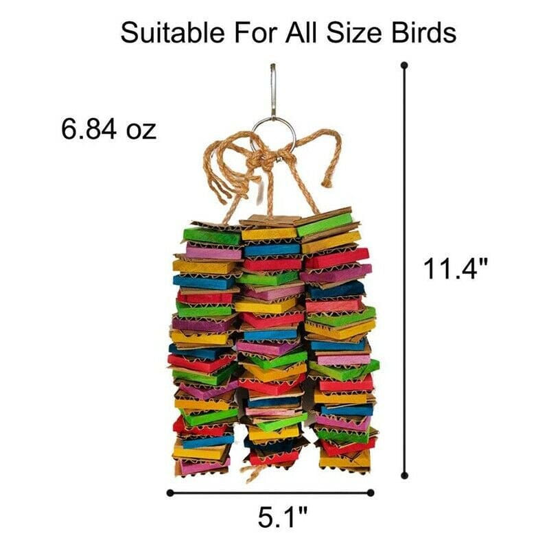 1X(Parrot Toys for Large Birds Cardboard Big Bird Toys African Grey Parrot Toys Animals & Pet Supplies > Pet Supplies > Bird Supplies > Bird Toys China   