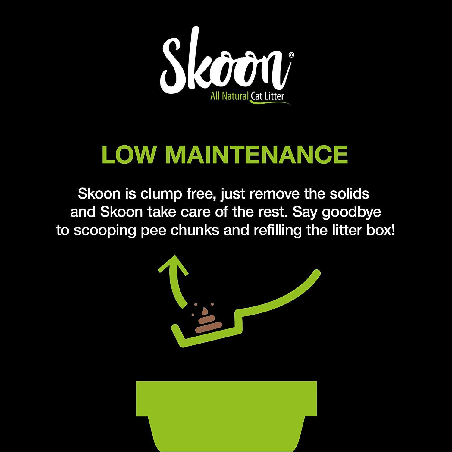 (2 Bags) Skoon All-Natural Cat Litter – Light-Weight, Non-Clumping, Low Maintenance, Eco-Friendly - Absorbs, Locks and Seals Liquids for Best Odor Control. Animals & Pet Supplies > Pet Supplies > Cat Supplies > Cat Litter Skoon   