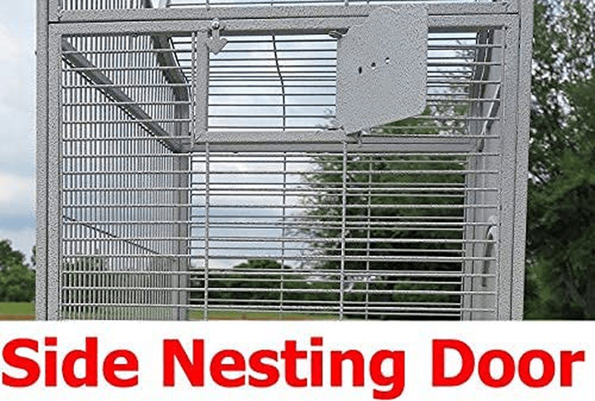 2 Color, Extra Large Wrought Iron Dome Top for Macaw Goffin'S Cockatoo Cockatiels African Grey Amazon Parrots Green Cheek Conures Caique Bird Cage with Rolling Stand Animals & Pet Supplies > Pet Supplies > Bird Supplies > Bird Cages & Stands Mcage   