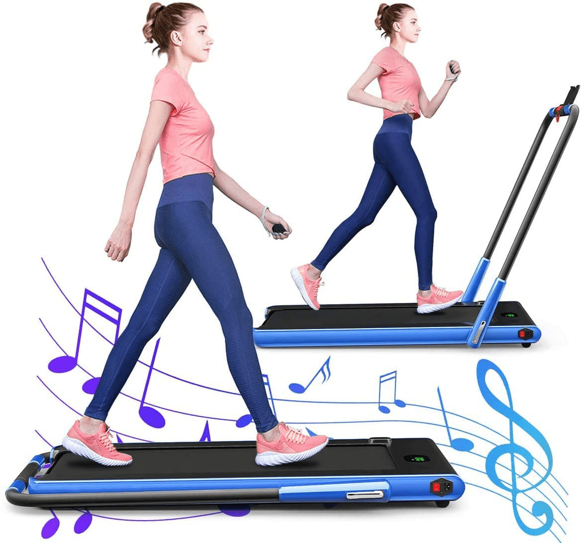 MAXFREE 2 in 1 under Desk Treadmill, 2.25 HP Folding Electric