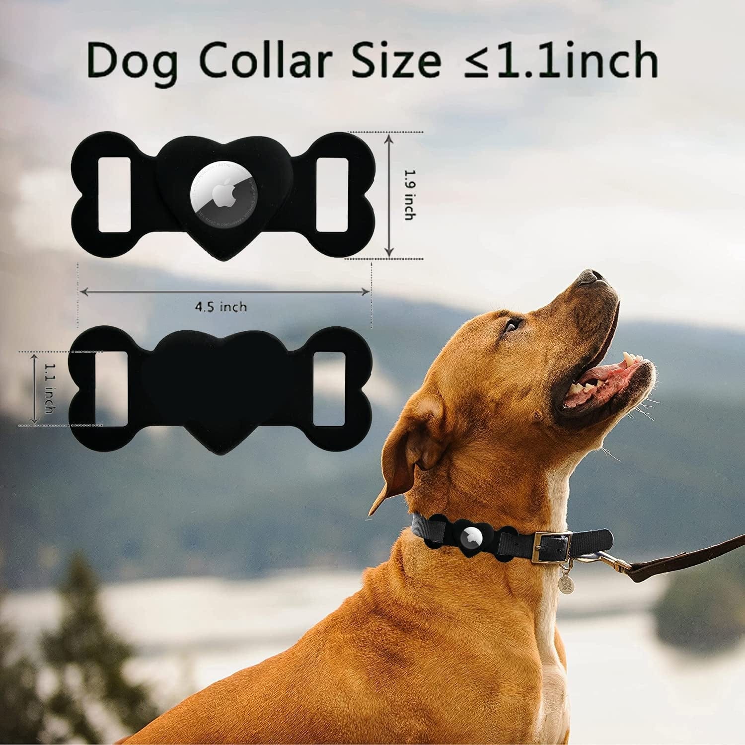 2 Pack Airtag Dog Collar Holder Compatible for Apple Air Tag, Airtag Case for Cat Collar with 2 [Anti-Scratch] HD Protective Films,Air Tag Holder for Pet Collar within 1.1 Inch (Black, Pink) Electronics > GPS Accessories > GPS Cases PINXIAO   