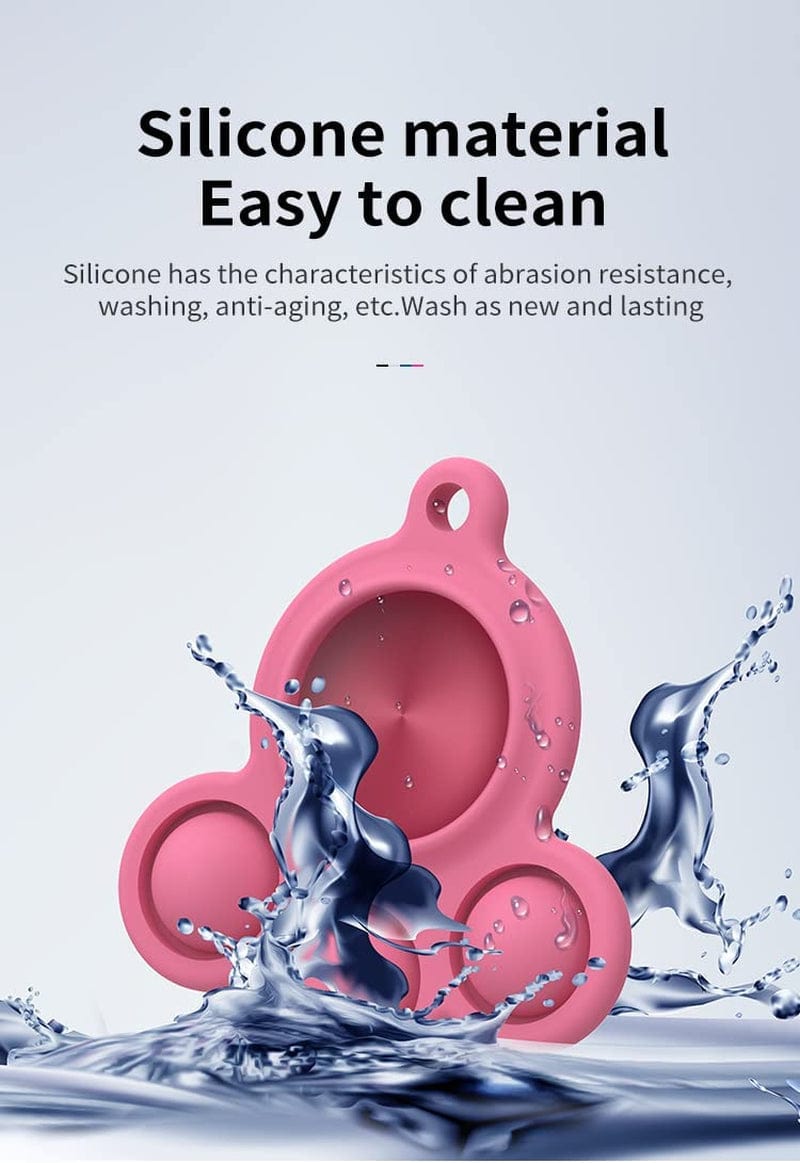 2 Pack Airtag Holder Compatible for Apple Air Tag Case Silicone Pet Dog Cat Collar and Kids Pop Bubble Fidget Sensory Toys Anti-Scratch (Pink and Blue) Electronics > GPS Accessories > GPS Cases Generic   