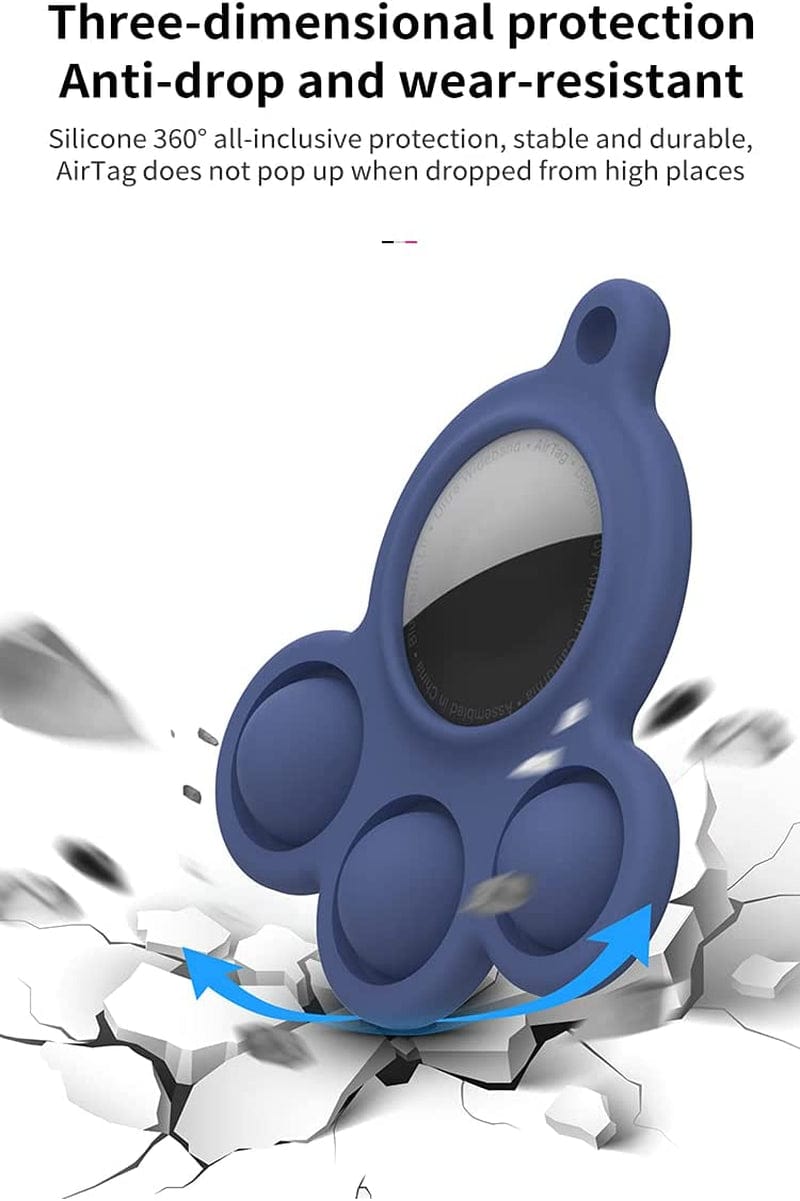 2 Pack Airtag Holder Compatible for Apple Air Tag Case Silicone Pet Dog Cat Collar and Kids Pop Bubble Fidget Sensory Toys Anti-Scratch (Pink and Blue) Electronics > GPS Accessories > GPS Cases Generic   