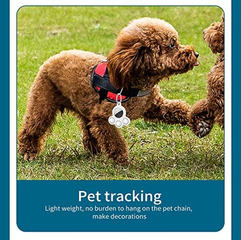 2 Pack Airtag Holder Compatible for Apple Air Tag Case Silicone Pet Dog Cat Collar and Kids Pop Bubble Fidget Sensory Toys Anti-Scratch (Pink and Blue) Electronics > GPS Accessories > GPS Cases Generic   