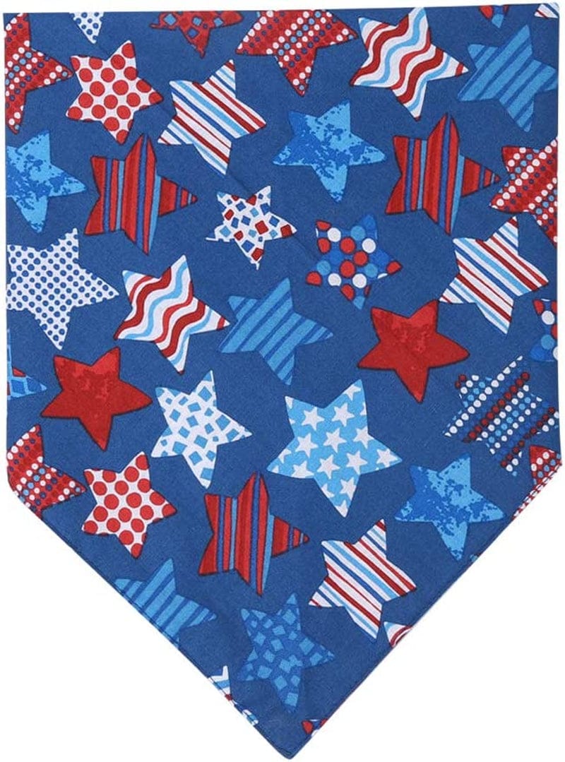 2 Pack American Flag Dog Bandana USA Triangle Bibs Scarf Reversible Accessories for Dogs Pets Cat Large Animals & Pet Supplies > Pet Supplies > Dog Supplies > Dog Apparel KZHAREEN   