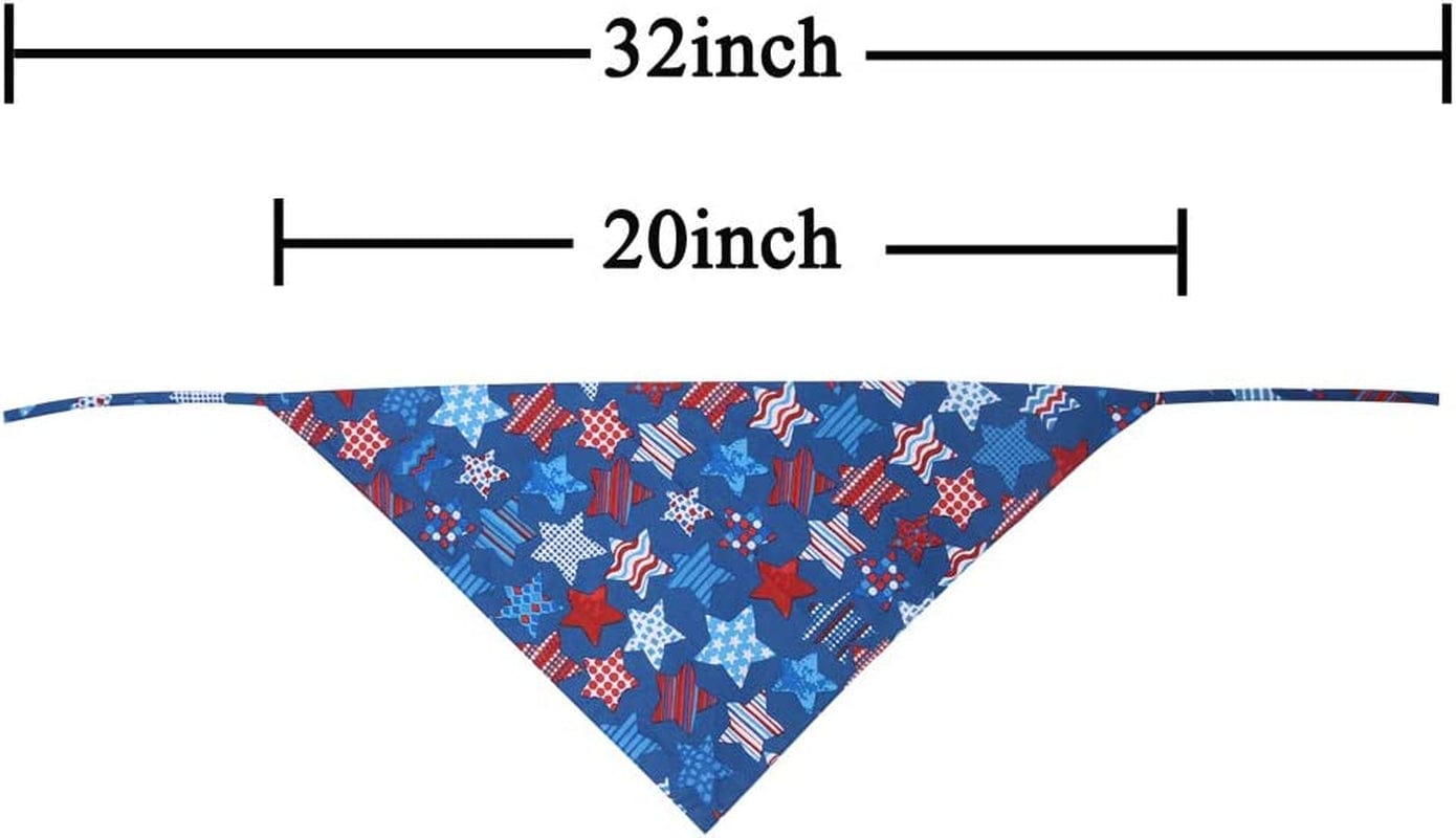 2 Pack American Flag Dog Bandana USA Triangle Bibs Scarf Reversible Accessories for Dogs Pets Cat Large Animals & Pet Supplies > Pet Supplies > Dog Supplies > Dog Apparel KZHAREEN   