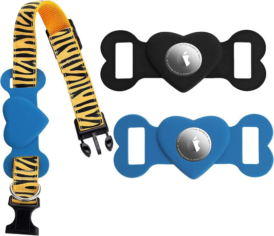 2 Pack Apple Airtag Dog Collar, Airtag Dog Collar Holder, Silicone Apple Airtags Case,Protective Case for Pet Dog Cat Collar Pet Strap Band and Children’S School Bag,Compatible with Apple Airtag Electronics > GPS Accessories > GPS Cases FITAT   