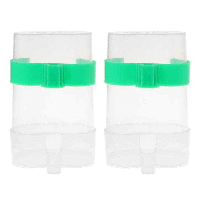 2-Pack Bird Water Dispenser for Cage Automatic Waterer Feeder Parakeet Cage Accessories Clear Food Container No Mess Animals & Pet Supplies > Pet Supplies > Bird Supplies > Bird Cage Accessories UAOUIRA   