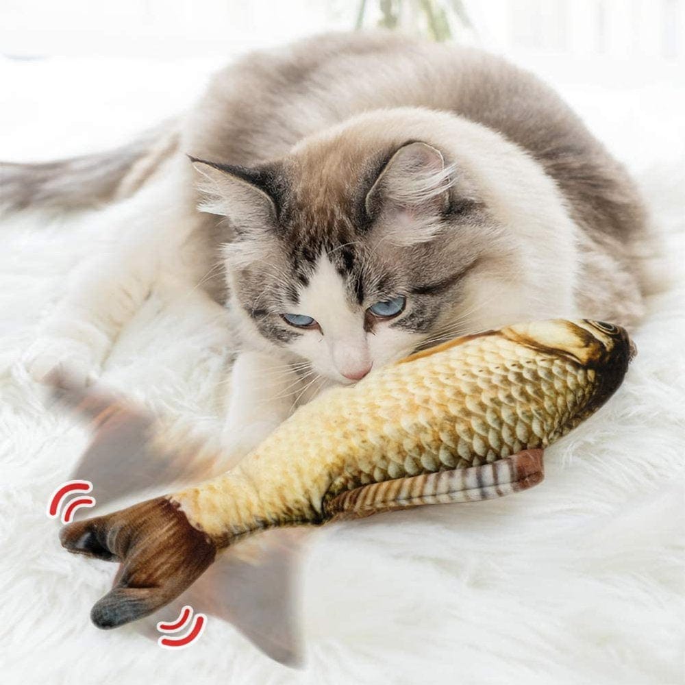 2 Pack Electric Moving Fish Cats Toy, Realistic Flopping Wagging Kicker Fish Toys Interactive Catnip Toys for Kitty Pets Animals & Pet Supplies > Pet Supplies > Cat Supplies > Cat Toys Daxin   
