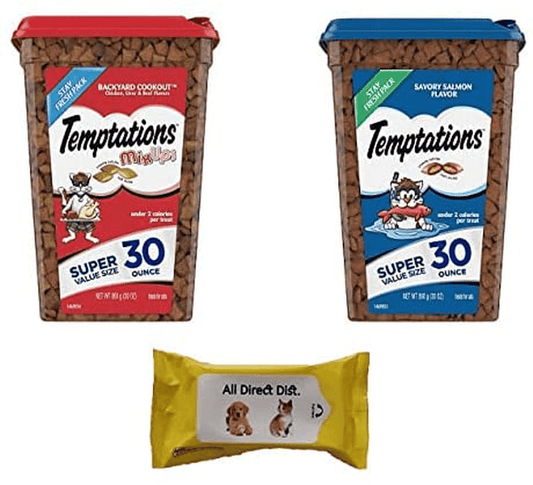 2 Pack - Mixups Cat Treats Multi Flavor Variety Set | Reward Your Cat with a Delicious Snack | Includes 2 Flavors - Backyard Cookout & Savory Salmon | 30 Ounce Super Size Stay Fresh Pack
