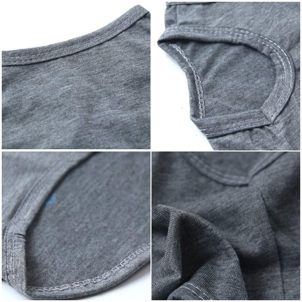 2-Pack Mommy'S Boy Dog Shirt Male Puppy Clothes for Small Dog Boy Chihuahua Yorkies Bulldog Pet Cat Outfits Tshirt Apparel (Small, Gray+Orange) Animals & Pet Supplies > Pet Supplies > Cat Supplies > Cat Apparel Stibadium   