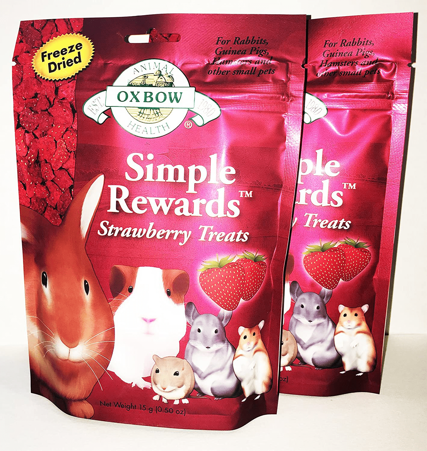 2 Pack Oxbow SIMPLE REWARDS STRAWBERRY Small Animal Treat (2 / 0.5 Oz) Animals & Pet Supplies > Pet Supplies > Small Animal Supplies > Small Animal Treats Oxbow Simple Rewards   